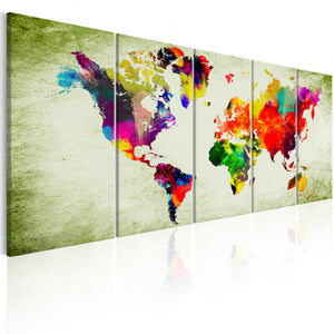 Foto schilderij - Colourful Continents