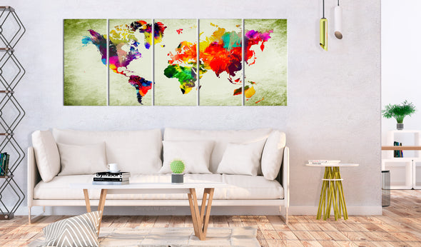 Foto schilderij - Colourful Continents