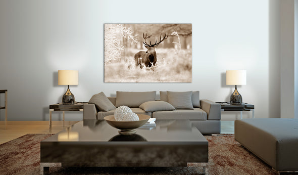 Foto schilderij - Deer in Sepia