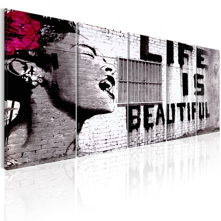 Foto schilderij - Banksy: Life is Beautiful