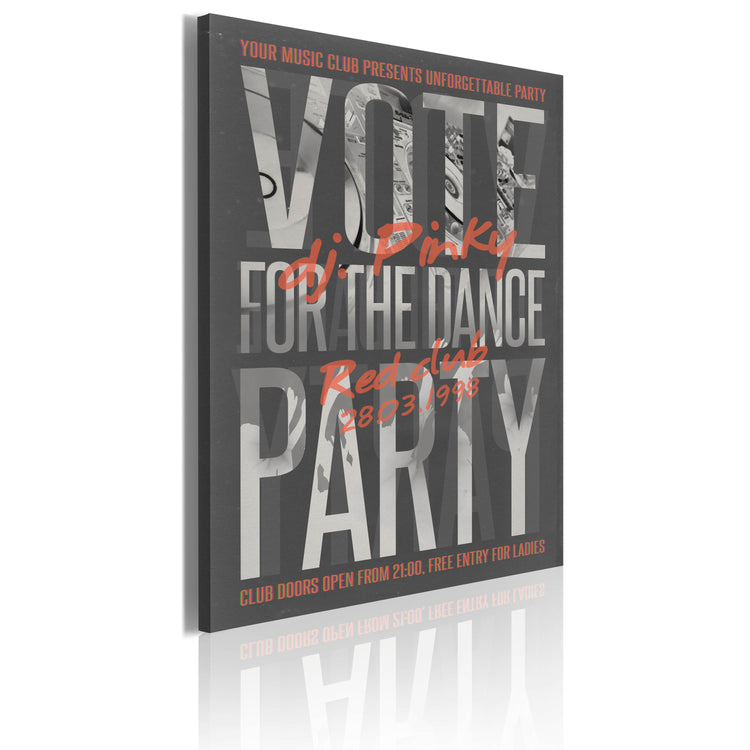 Foto schilderij - Vote for the dance party!