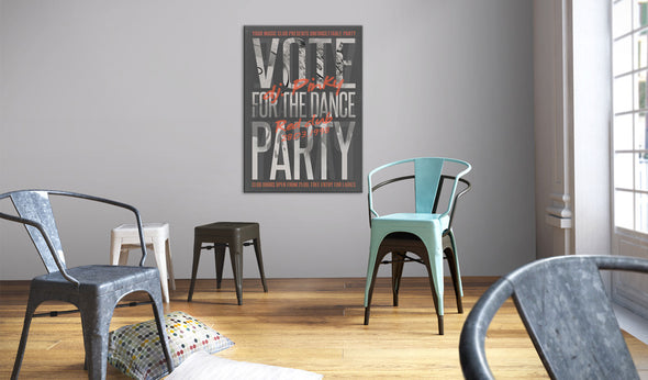 Foto schilderij - Vote for the dance party!