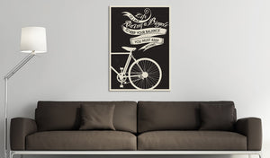 Foto schilderij - Life is like riding a bicycle...