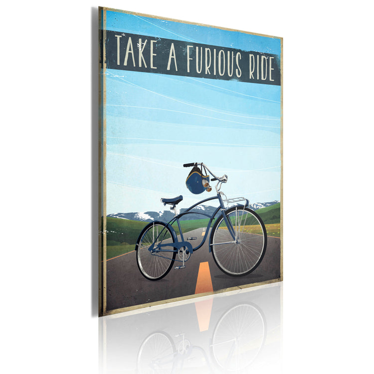 Foto schilderij - Take a furious ride