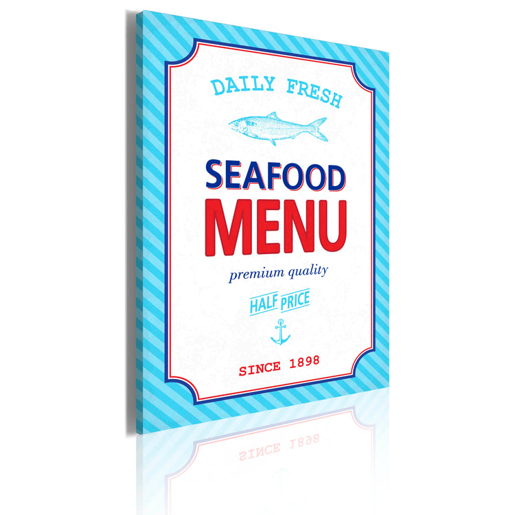 Foto schilderij - Seafood menu