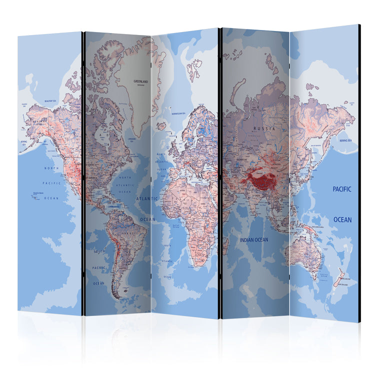 Kamerscherm - Room divider  World map