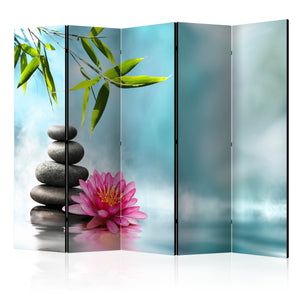 Kamerscherm - Water Lily and Zen Stones II