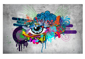 Fotobehang - Graffiti eye