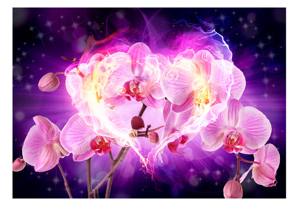 Fotobehang - Orchids in flames