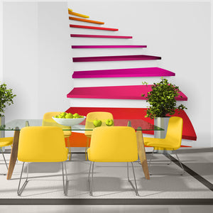 Fotobehang - Colorful stairs