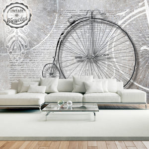 Fotobehang - Vintage bicycles - black and white