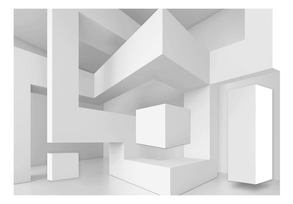 Fotobehang - White geometry