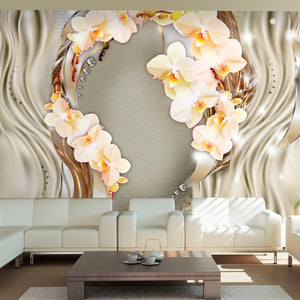 Fotobehang - Wreath of orchids