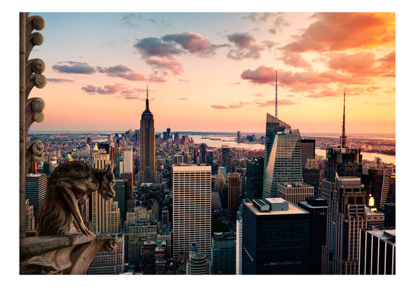 Fotobehang - New York: The skyscrapers and sunset