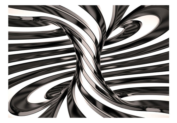 Fotobehang - Black and white swirl