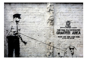 Fotobehang - Banksy - Graffiti Area