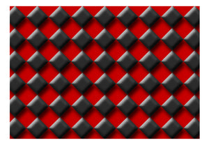Fotobehang - Red & Black Chessboard