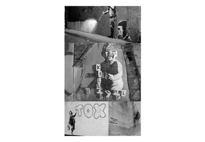 Fotobehang - Banksy - grey collage