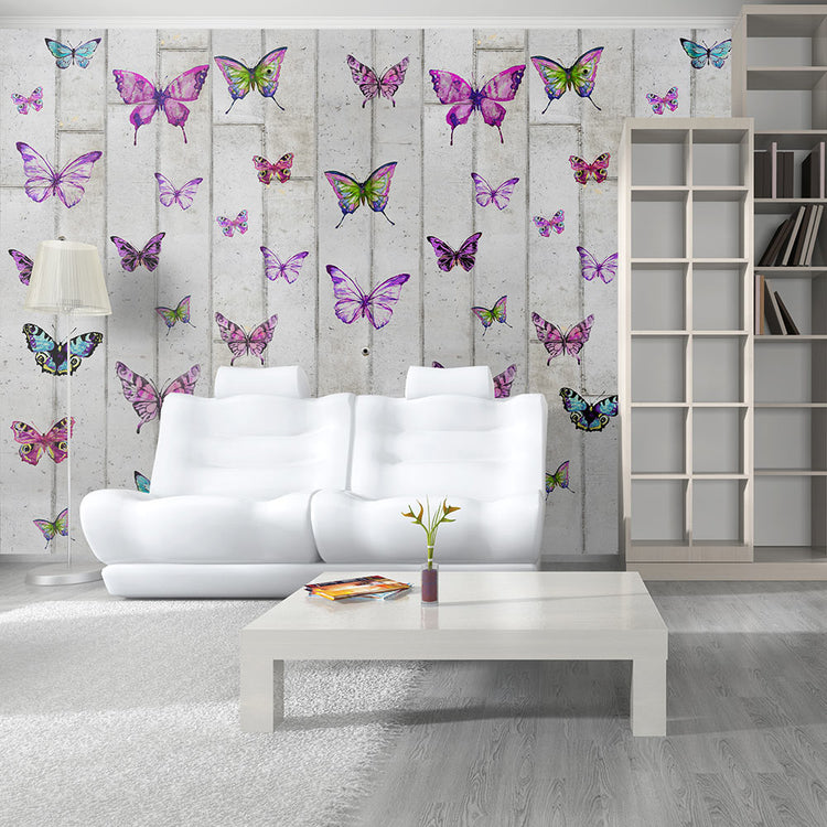 Fotobehang - Butterflies and Concrete