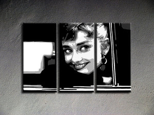 Popart schilderij Audrey Hepburn 2