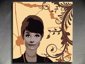 Popart schilderij Audrey Hepburn 4