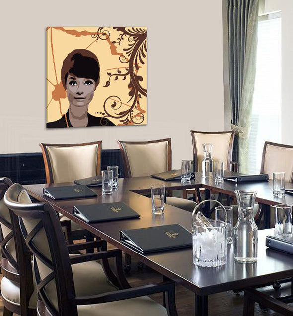 Popart schilderij Audrey Hepburn 4