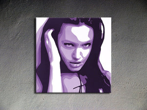 Popart schilderij Angelina Jolie 2
