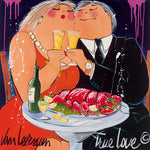 Dikke dames schilderij True Love (Giclée)