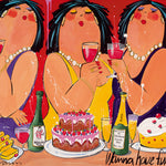 Dikke dames schilderij Wanna Have Fun 2 (Giclée)