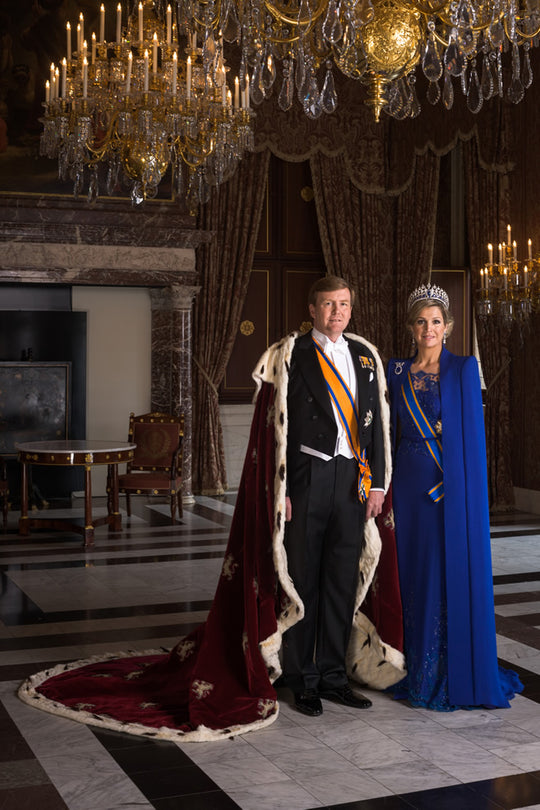 Staatsieportret Willem-Alexander en Koningin Máxima giclée canvas