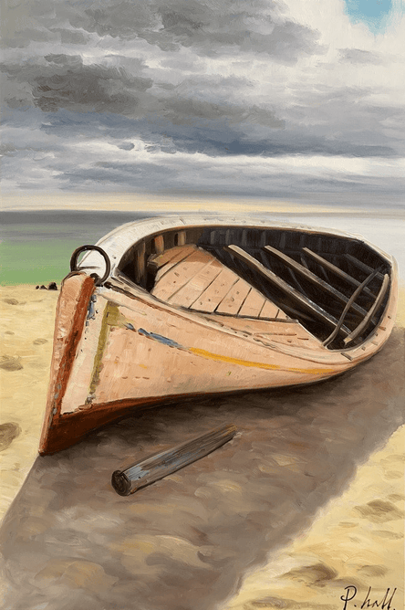 Olieverf schilderij Ashore 120x80