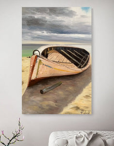 Olieverf schilderij Ashore 120 x 80 cm