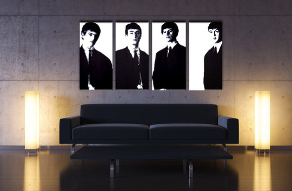 Popart schilderij Beatles 4 delig