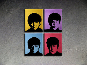 Popart schilderij Beatles 1
