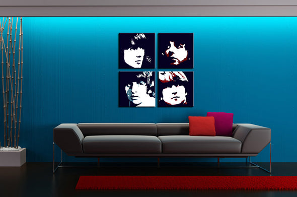 Popart schilderij Beatles 2