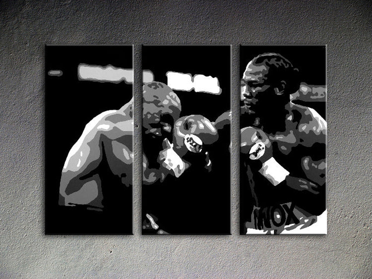 Popart schilderij Tyson vs. Lewis