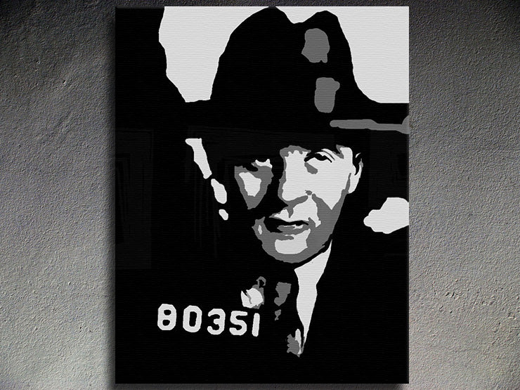 Popart schilderij Bugsy Siegel