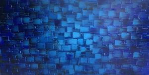Olieverf schilderij Deep Blue 130 x 70 cm