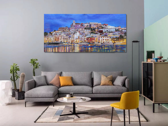 Olieverf schilderij Ibiza 115 x 70 cm