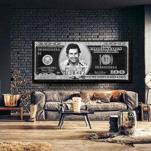 Aluminium schilderij Escobar Dollar fotokunst