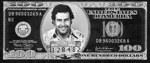 Aluminium schilderij Escobar Dollar fotokunst