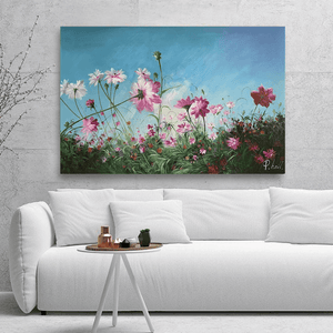Olieverf schilderij Flowery 120 x 80 cm