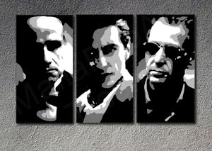 Popart schilderij Godfather 3 delig 2