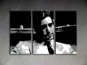 Popart schilderij Godfather 3 delig 4