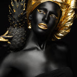 Aluminium schilderij Golden Pineapple