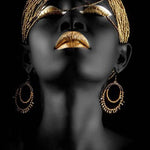 Aluminium schilderij Golden Eye Shadow fotokunst