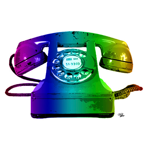 Plexiglas schilderij Rainbow Phone
