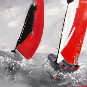Plexiglas schilderij Deux voiles rouges