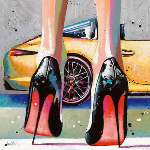 Aluminium schilderij My high Heels, my pretty Car and Me