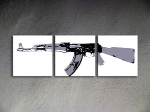 Popart schilderij Kalashnikov 2